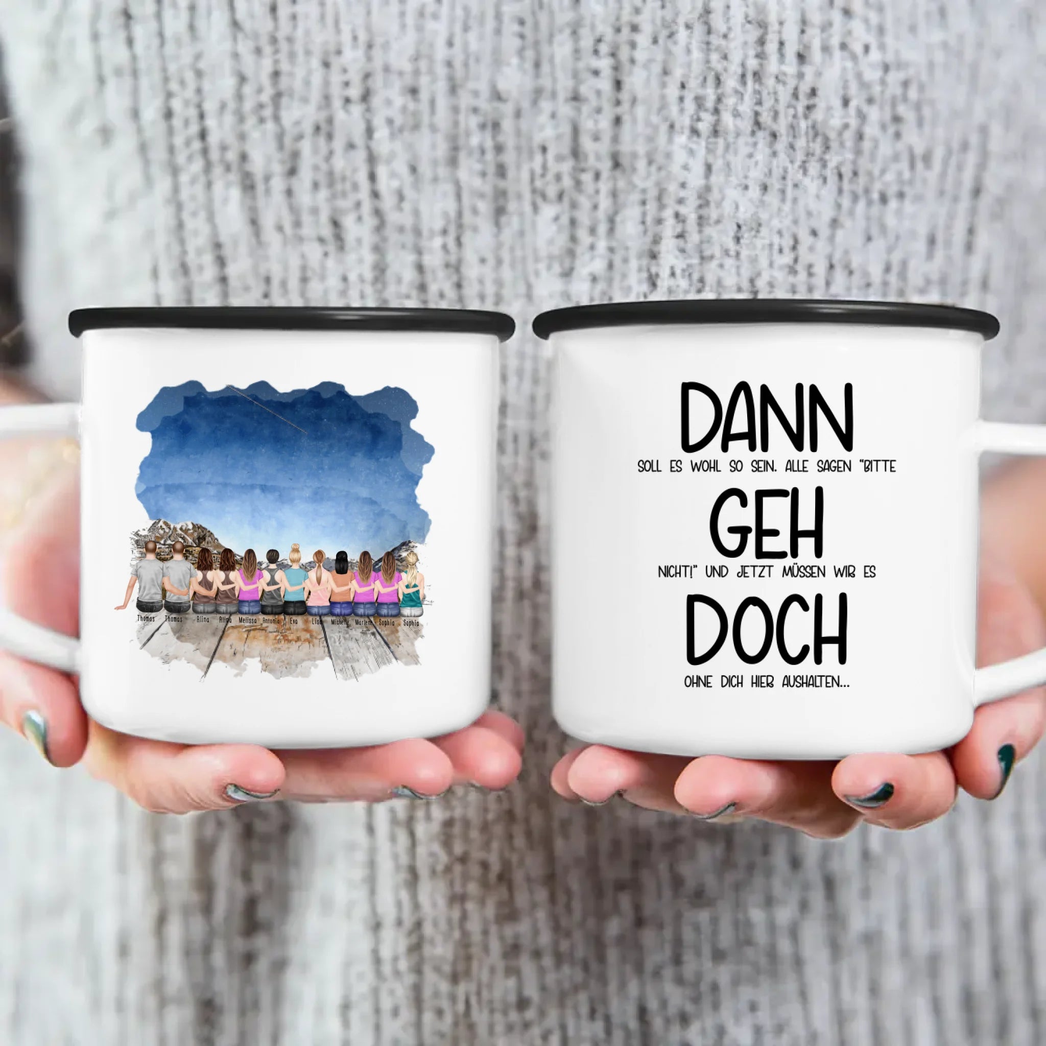 Personalisierte Tasse Kollegen (10 Frauen +  2 Männer) - Abschiedsgeschenk