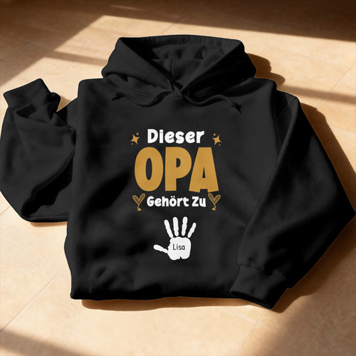 Personalisierter Hoodie - Dieser Opa gehört zu... (bis zu 10 Kinder)