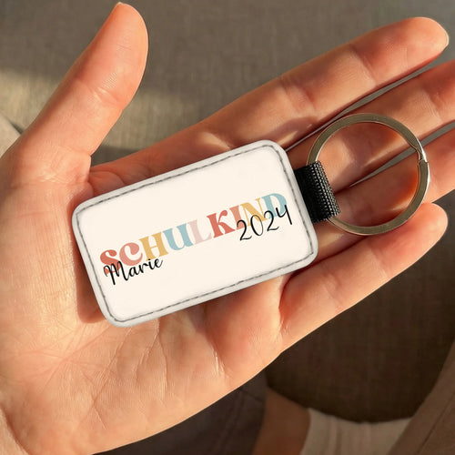 Personalisierter Schlüsselanhänger - Schulkind - Geschenk zur Einschulung