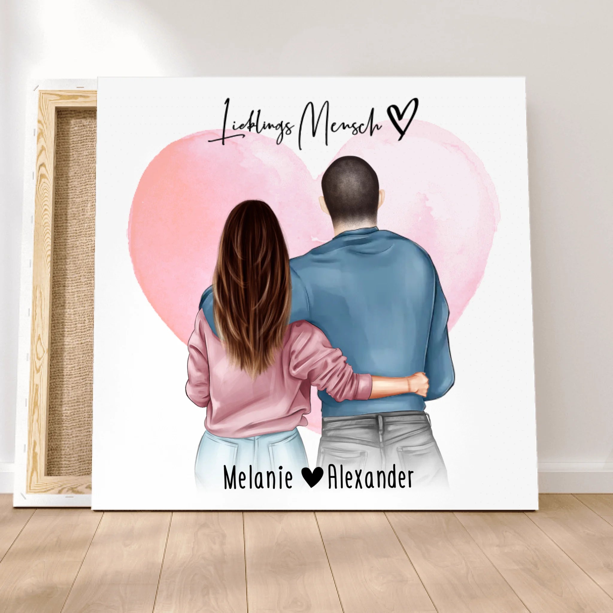 Personalisierte Leinwand mit Paar (stehend)